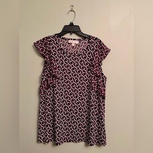 NWOT Michael Kors flutter sleeve top.